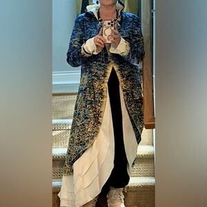 Chic Blue and Cream Women's Cape